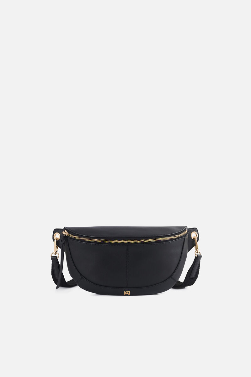 Leder-Bauchtasche Savana naturel schwarz damen