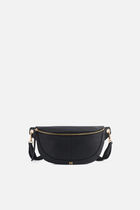 Naturel leather savana bum bag black woman