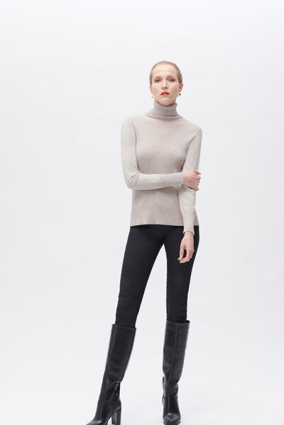 Pull mick gris argent femme