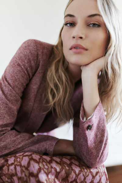 blazer alda rose cerise femme