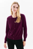 mcaroline 100% cashmere cardigan plum woman