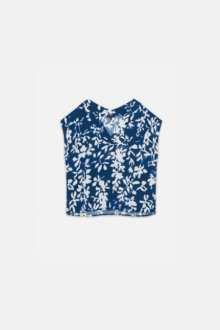 Blouse cilona bleu marine femme
