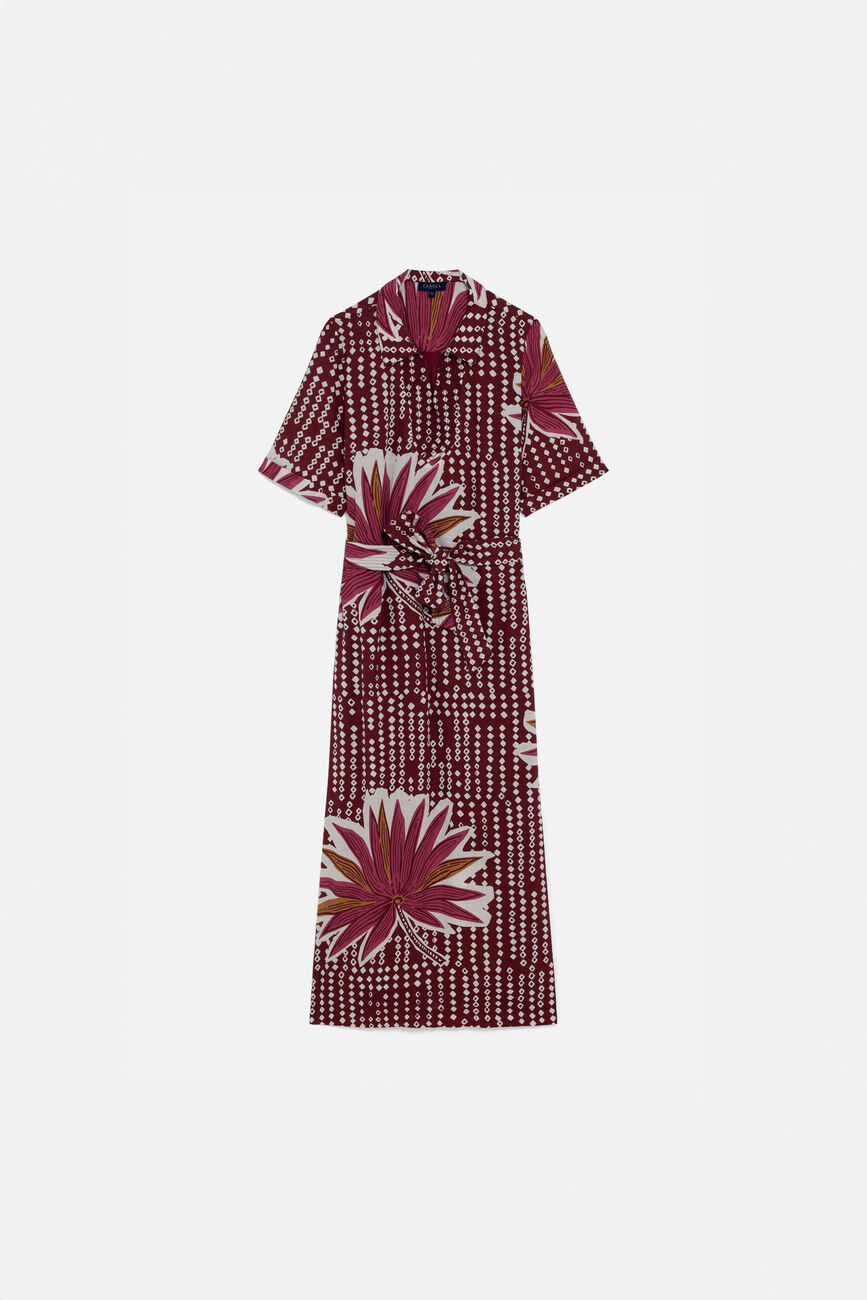 Robe relisa rouge fonce femme
