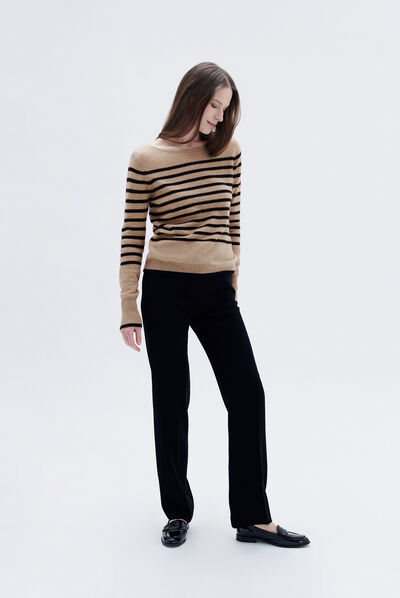 Pull mzoely beige femme
