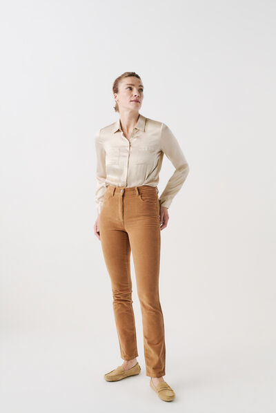 Pantaloni pchicagov cammello donna