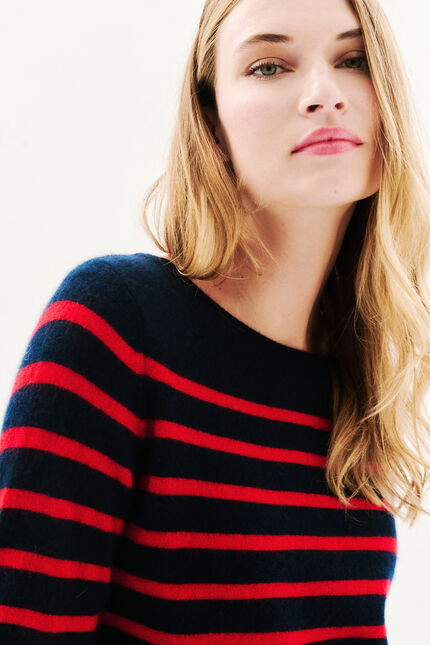 Maglione mzoely 100% cashmere blu navy donna