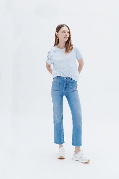 T-shirt tosca bleu ciel femme