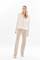Mdonatella cardigan ecru woman
