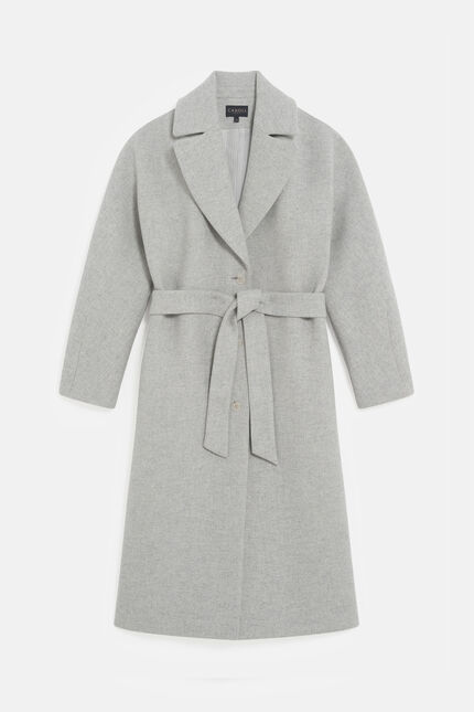Manteau gapitre gris clair femme
