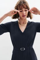 Cpinceau jumpsuit navy blue woman