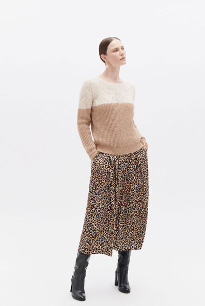 Pull maud camel femme