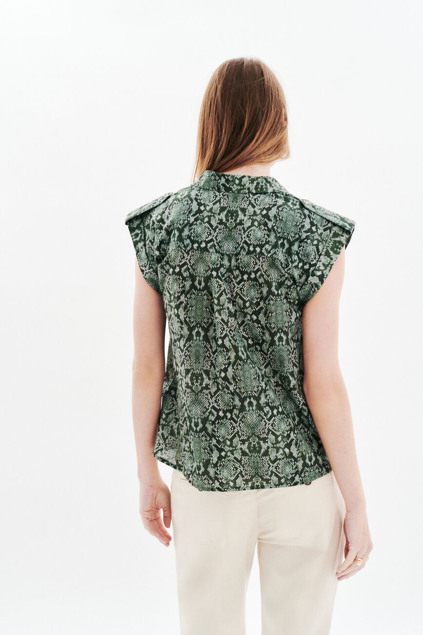 Chemise Cloly vert kaki femme