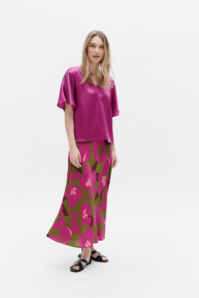 Blusa cselma violeta claro mulher