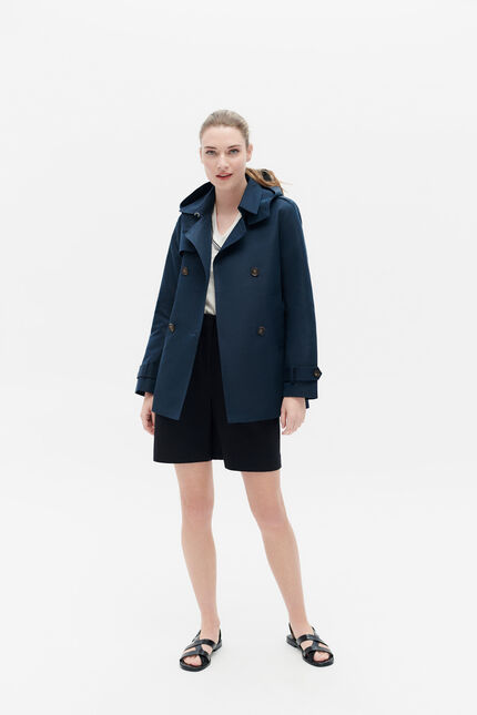 Trenchcoat Berlin B marineblauw vrouw