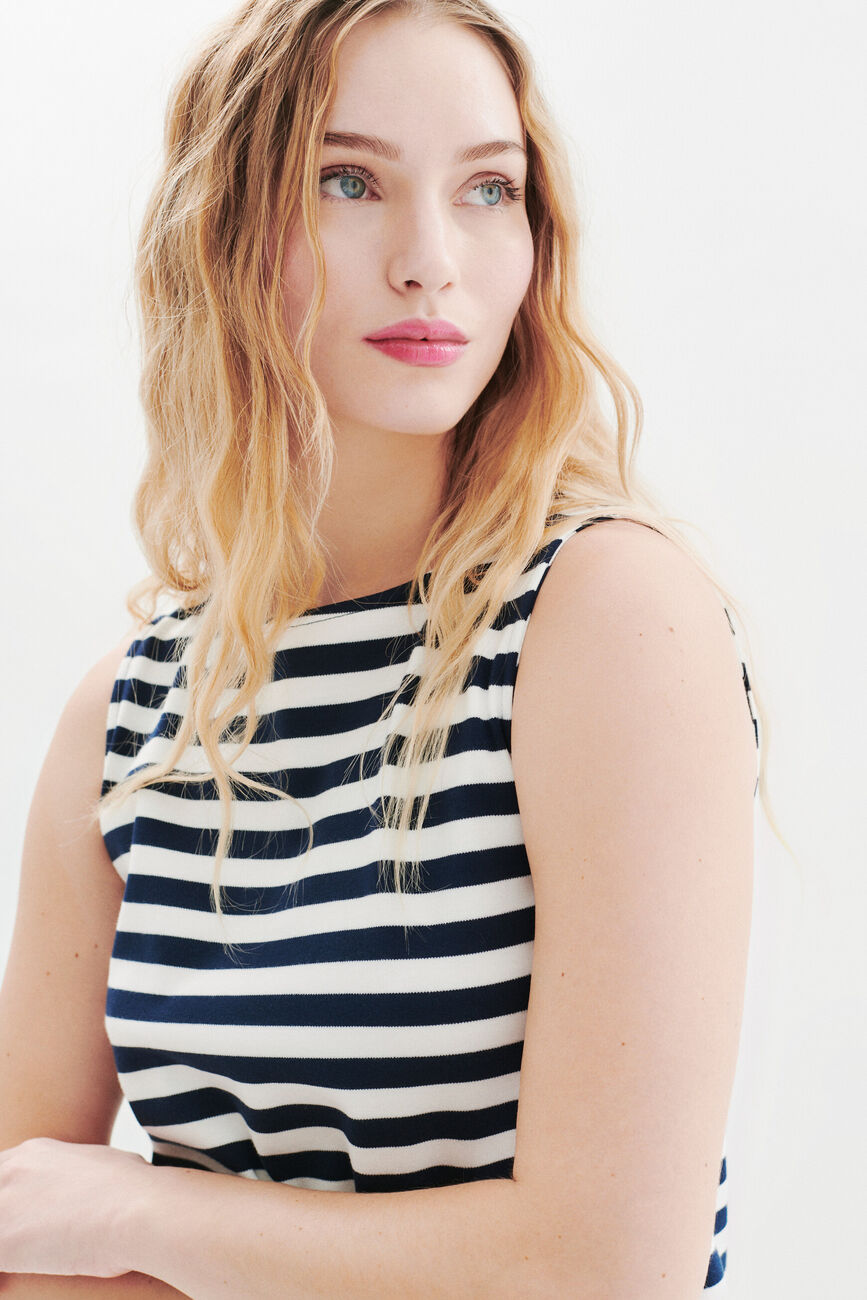 T-shirt Tdriss1 bleu marine femme