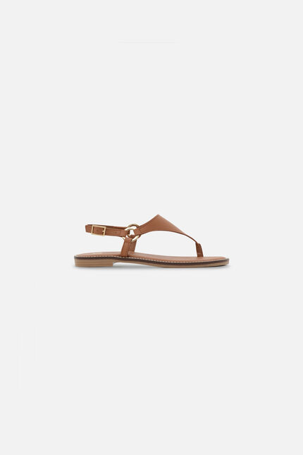 Sandales Lexi2 en cuir naturel camel femme