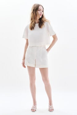 Short Sitano blanc femme