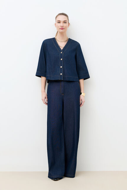 Chemise Calisa denim double stone femme