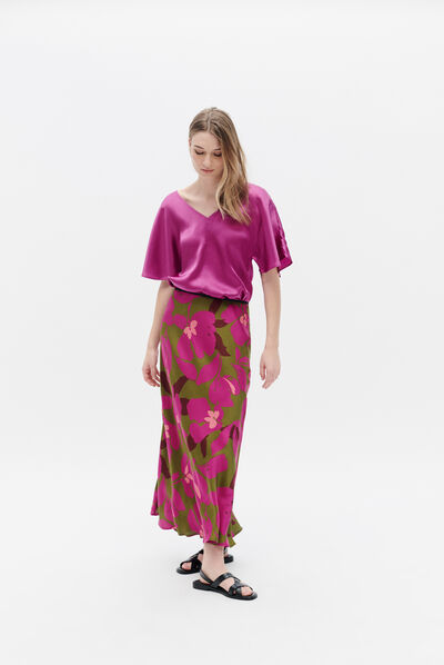 Jupe jvalentina1 vert olive femme