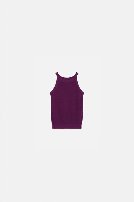 Camiseta sin mangas mlola ciruela mujer