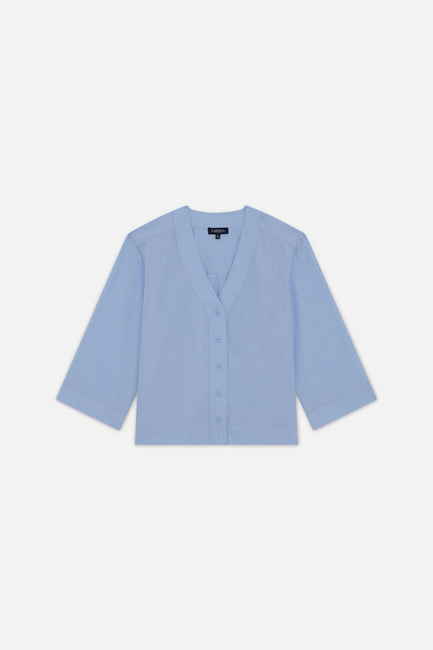 Camisa Calisa azul céu mulher