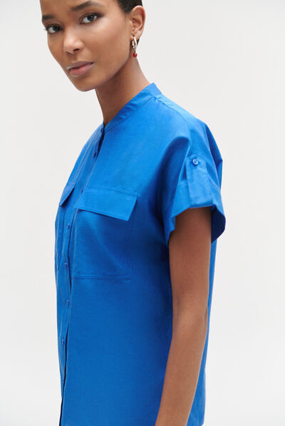 camisa allan azul eléctrico mujer