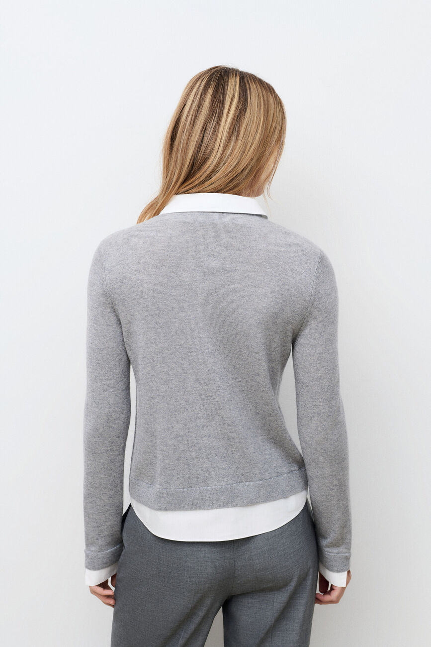 Pull Mlenny gris femme