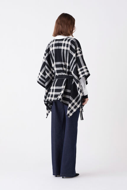 poncho hariane nero donna