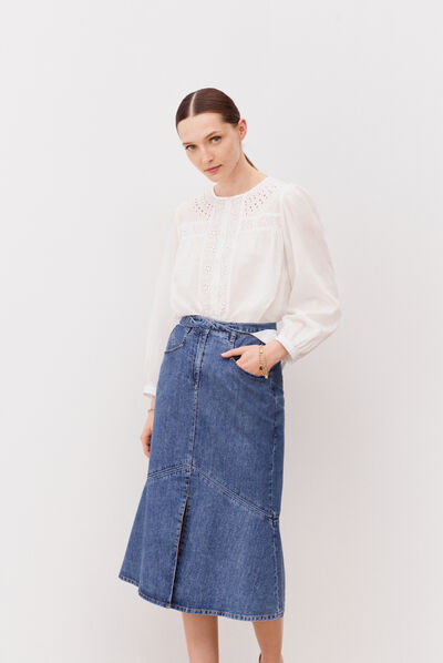 jupe louka denim stone femme