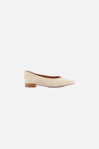 Aria natural leather ballet flats sand woman