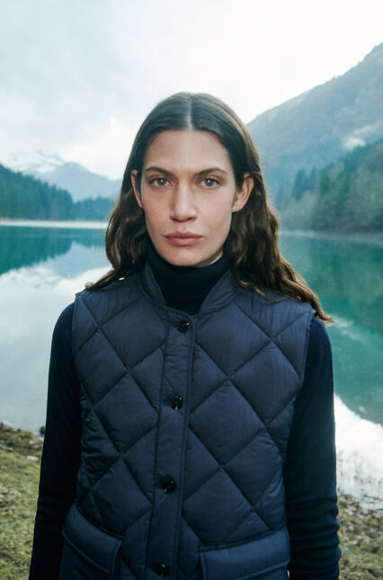 Lily down jacket navy blue woman