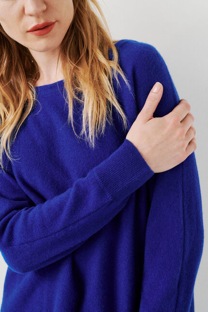 trui mamelia 100% kasjmier blauw vrouw