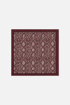 Lesnake 100% silk scarf burgundy woman