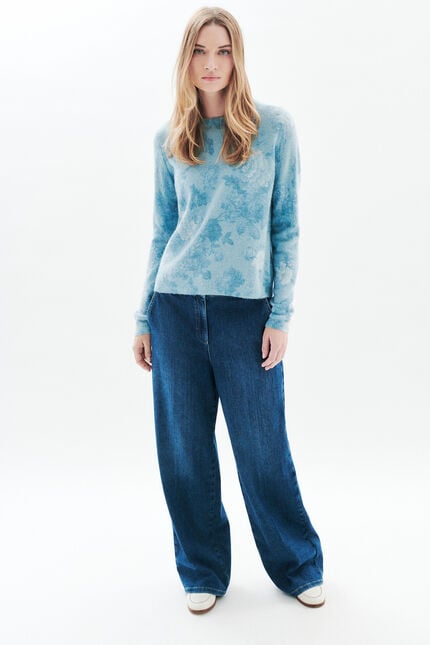 Pullover Mfabiola petrolblau damen