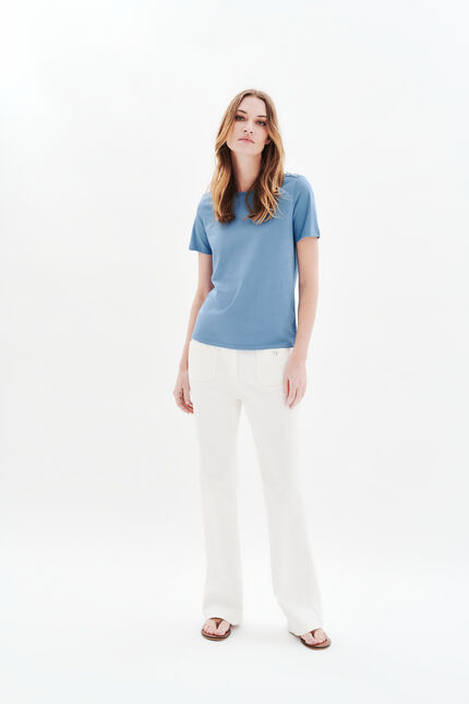 Camiseta tjaya azul grisáceo mujer