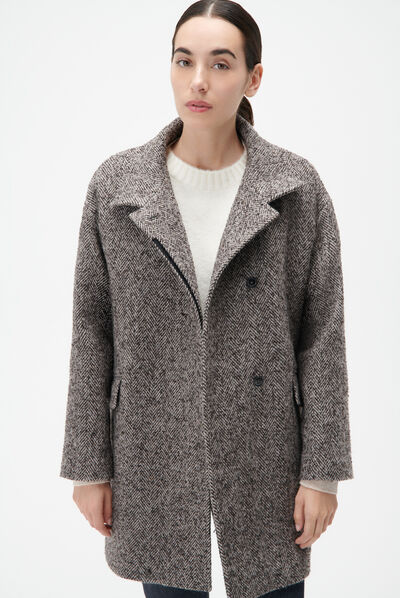 Jas Gathieu taupe vrouw