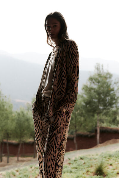 Blazer thais zébré noir femme