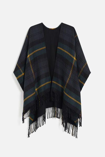 Poncho hadict noir femme