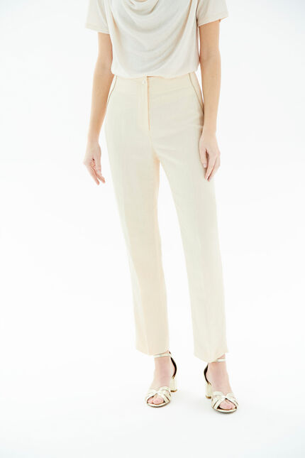 Pantalon parure creme femme