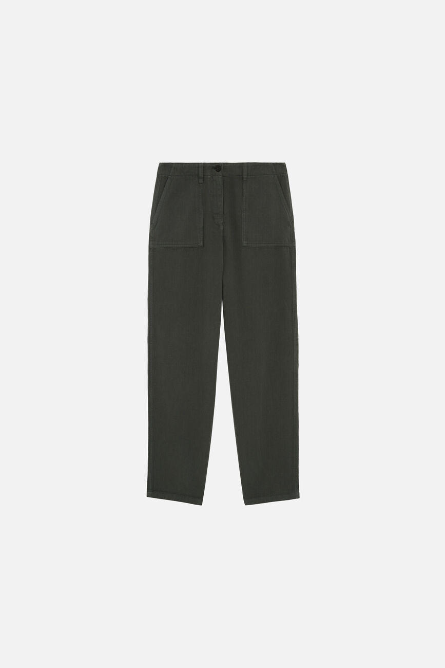 Pantalon Pargos vert kaki femme