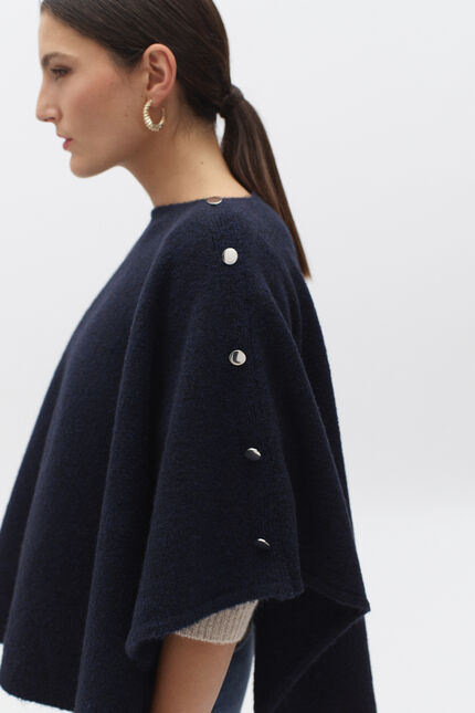 Poncho Lisa B marineblauw vrouw