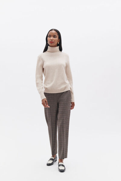 pull dylan b 100% cachemire beige femme
