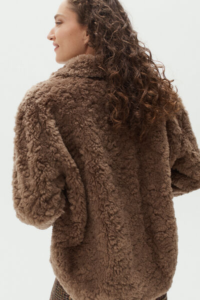 manteau anders taupe femme