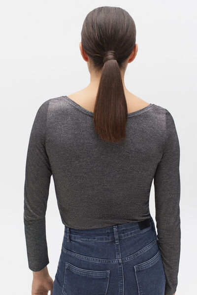 T-shirt Jude grigio argento donna