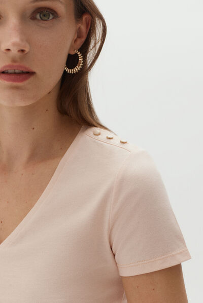 t-shirt manon rose pastel femme