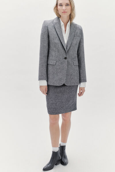 jupe agnes gris fonce femme