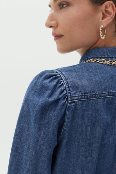 chemisier norra denim stone femme