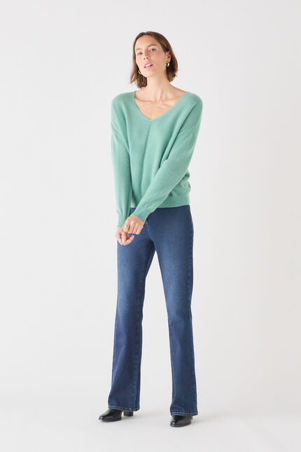Pull Mthelmina 100% cachemire vert pastel femme