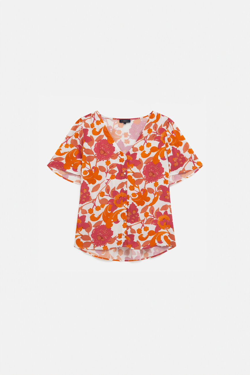 Blouse cosa orange femme