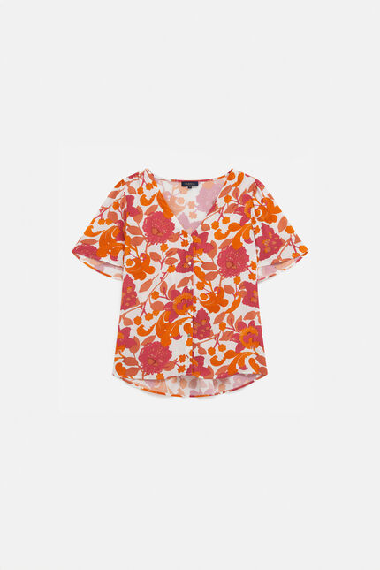 Blouse cosa orange femme